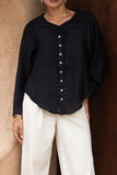 Lena Black Lace Trim Blouse Lena Black Lace Trim Blouse