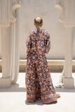 Amarante Navy Peach Floral Boho Shirt Amarante Navy Peach Floral Boho Shirt