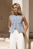 Ezra Blue Denim Vest Ezra Blue Denim Vest