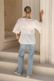 Josienne White Frill Tie Detail Blouse Josienne White Frill Tie Detail Blouse