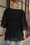 Josienne Black Frill Tie Detail Blouse Josienne Black Frill Tie Detail Blouse