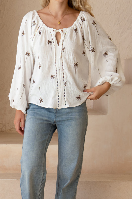 Petite Palms Blouse