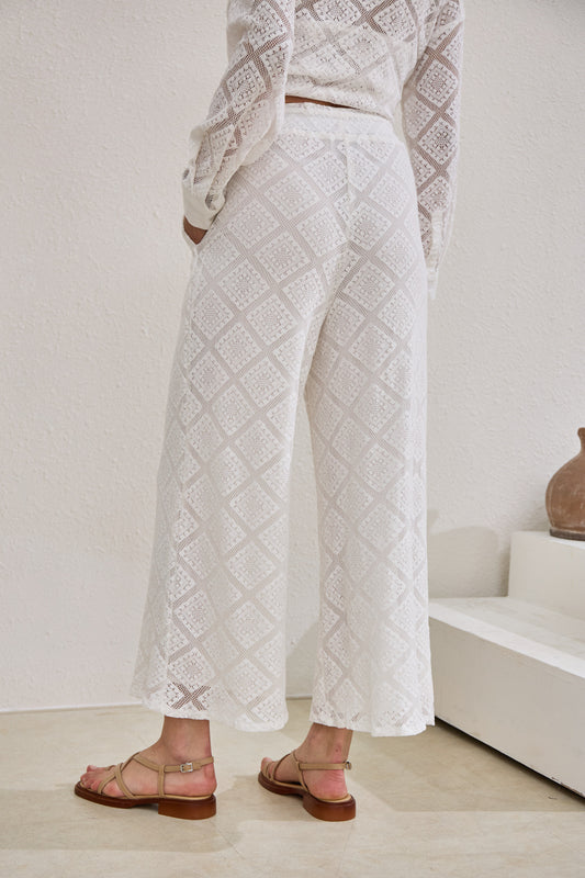 Kiran White Lace Pants