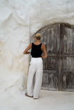 Cairo White Linen Blend Pants Cairo White Linen Blend Pants