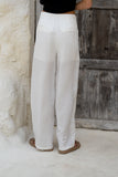 Cairo White Linen Blend Pants Cairo White Linen Blend Pants