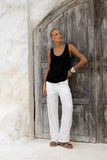 Cairo White Linen Blend Pants Cairo White Linen Blend Pants