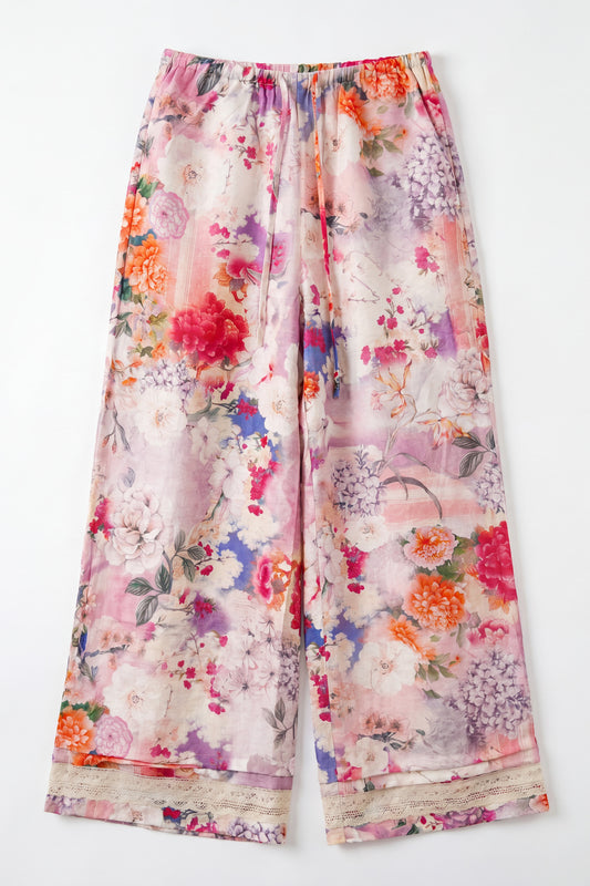 Elani Pink Floral Pants