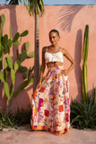 Saffron Orange Abstract Wide Leg Pants Saffron Orange Abstract Wide Leg Pants
