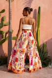 Saffron Orange Abstract Wide Leg Pants Saffron Orange Abstract Wide Leg Pants