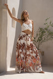 Kailah Brown Tropical Wide Leg Pants Kailah Brown Tropical Wide Leg Pants