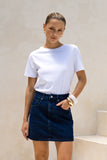 Eris Dark Blue Denim Mini Skirt Eris Dark Blue Denim Mini Skirt