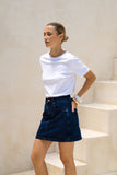 Eris Dark Blue Denim Mini Skirt Eris Dark Blue Denim Mini Skirt