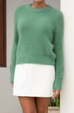 Jase Green Fluffy Knit Sweater Jase Green Fluffy Knit Sweater