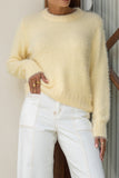 Jase Yellow Fluffy Knit Sweater Jase Yellow Fluffy Knit Sweater