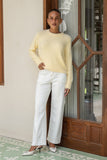 Jase Yellow Fluffy Knit Sweater Jase Yellow Fluffy Knit Sweater