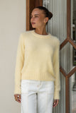 Jase Yellow Fluffy Knit Sweater Jase Yellow Fluffy Knit Sweater