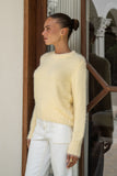 Jase Yellow Fluffy Knit Sweater Jase Yellow Fluffy Knit Sweater