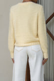 Jase Yellow Fluffy Knit Sweater Jase Yellow Fluffy Knit Sweater