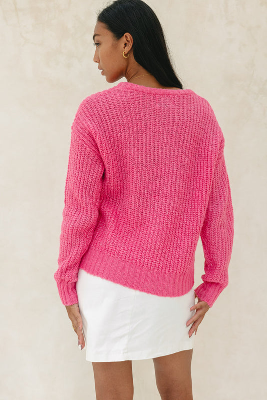 Jenni Pink Knit Sweater
