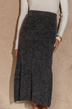 Janine Charcoal Grey Knit Midi Skirt Janine Charcoal Grey Knit Midi Skirt