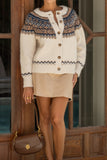 Irmina Cream Fair Isle Knit Cardigan Irmina Cream Fair Isle Knit Cardigan