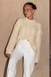 Meg Beige Cable Knit Sweater Meg Beige Cable Knit Sweater