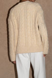 Meg Beige Cable Knit Sweater Meg Beige Cable Knit Sweater