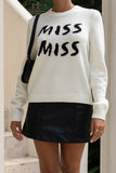 Miss Miss Cream Knit Sweater Miss Miss Cream Knit Sweater