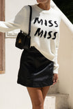 Miss Miss Cream Knit Sweater Miss Miss Cream Knit Sweater