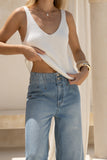 Kristin Blue Denim Wide Straight Leg Cropped Jeans Kristin Blue Denim Wide Straight Leg Cropped Jeans