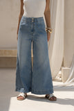 Kristin Blue Denim Wide Straight Leg Cropped Jeans Kristin Blue Denim Wide Straight Leg Cropped Jeans