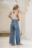 Kristin Blue Denim Wide Straight Leg Cropped Jeans Kristin Blue Denim Wide Straight Leg Cropped Jeans