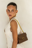 Jodie Brown Genuine Leather Mini Chain Crossbody Bag Jodie Brown Genuine Leather Mini Chain Crossbody Bag