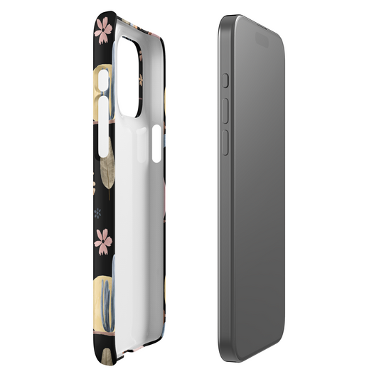 Nyla Black Abstract iPhone Case