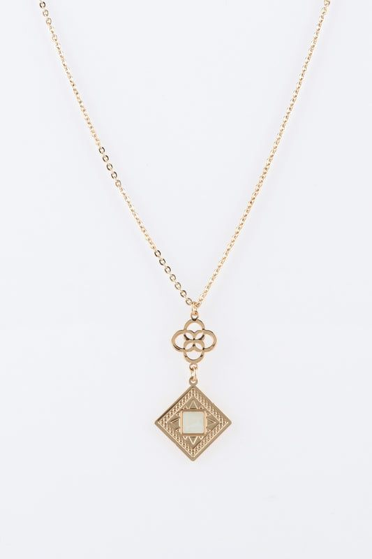 Jasmina Gold Diamond Shape Necklace