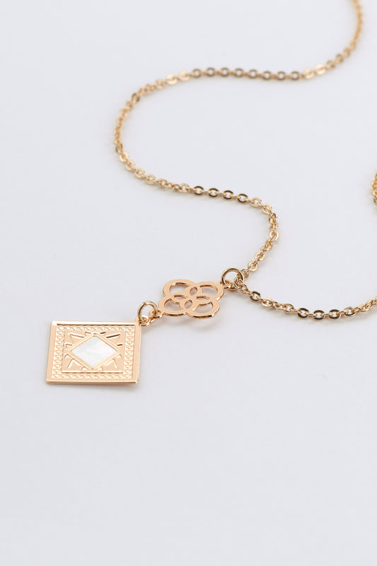 Jasmina Gold Diamond Shape Necklace