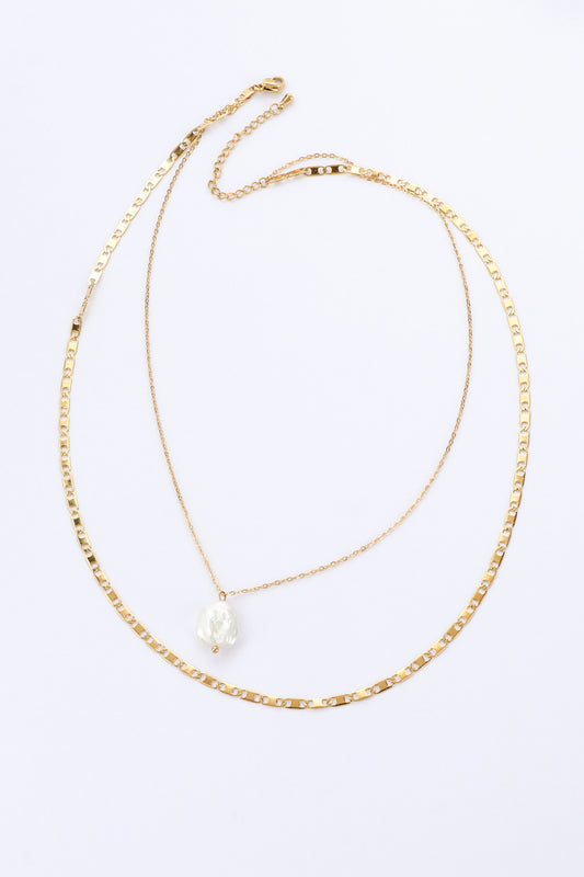 Marielle Pearl Gold Layered Necklace