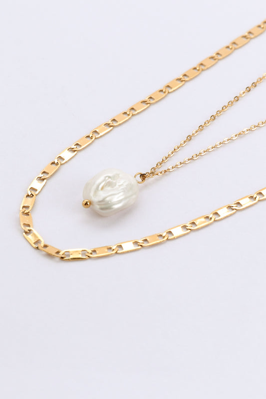 Marielle Pearl Gold Layered Necklace