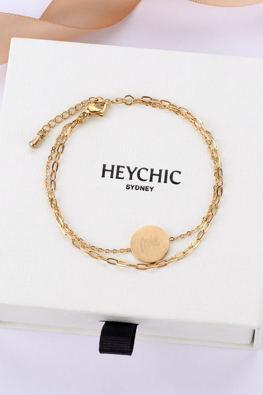 Forever Me Gold Chain Bracelet