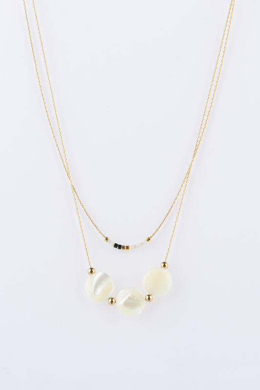 Muriel Shell and Bead Gold Necklace