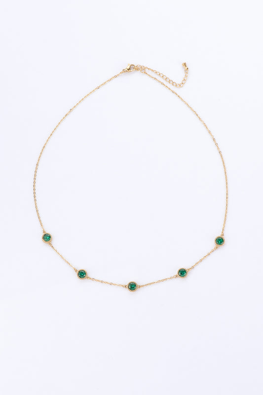 Verdania Green Zircon Gold Necklace