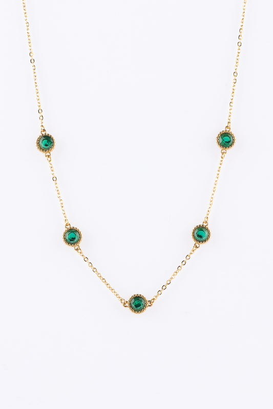 Verdania Green Zircon Gold Necklace