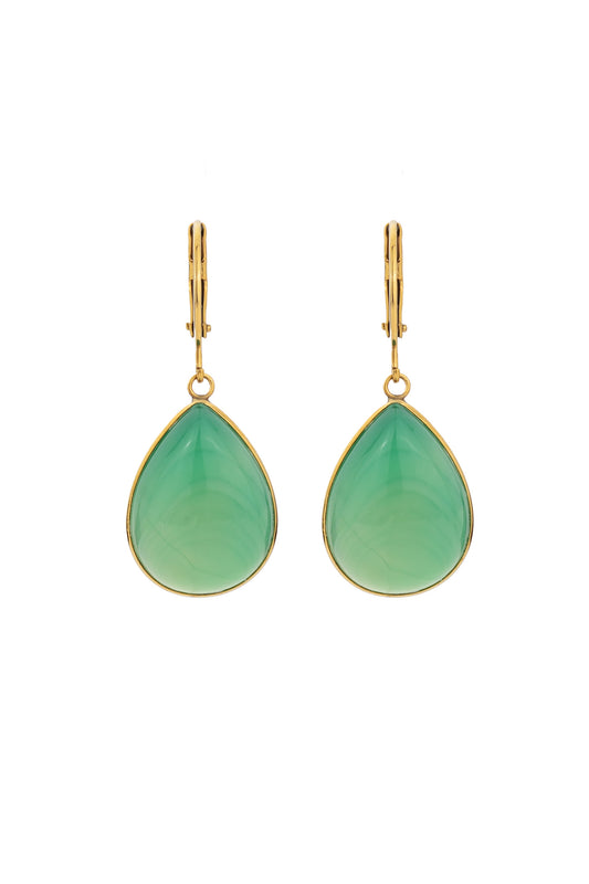 Esme Green Agate Earrings
