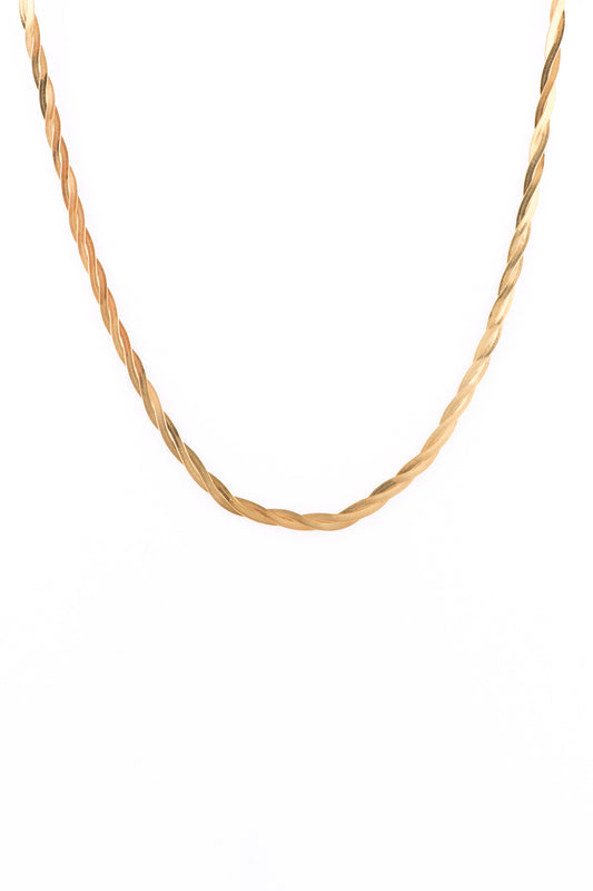 Elysian Gold Twisted Chain Necklace