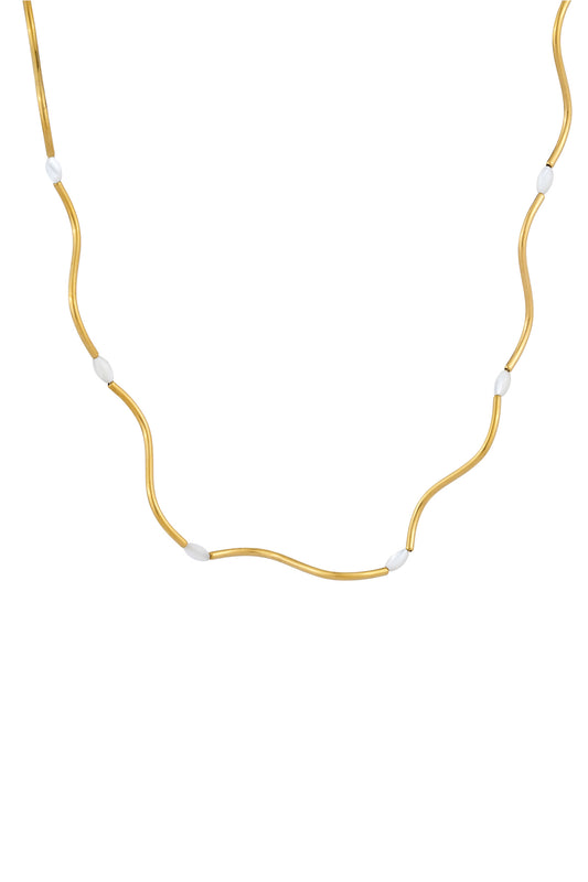 Renna Wave Gold Necklace