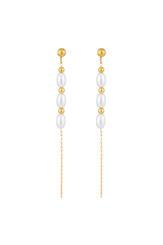 Naia Pearl Gold Earrings