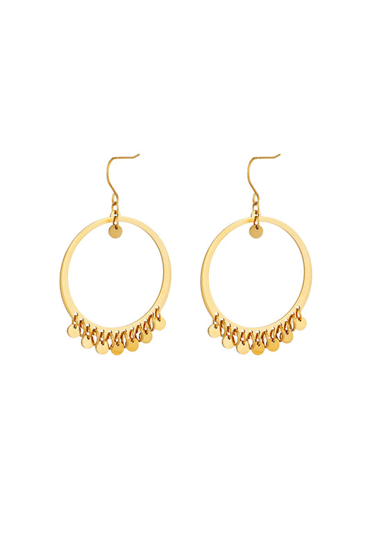 Celes Gold Circle Earrings