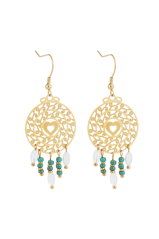 Eliana Gold Beaded Earrings