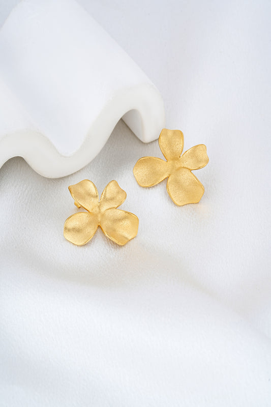 Anthea Floral Gold Earrings