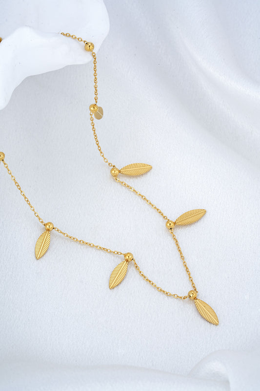 Adele Leaf Gold Necklace